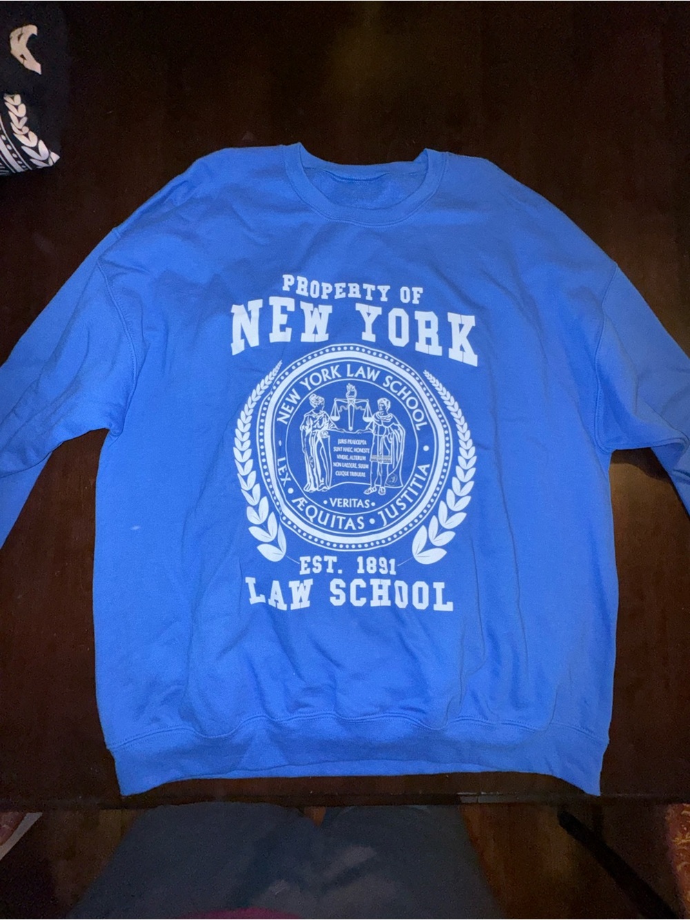 New York Law School Royal Blue Crewneck Sweatshirt